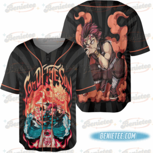 Demon Slayer Tanjiro Kamado Son Of The Sun Baseball Jersey