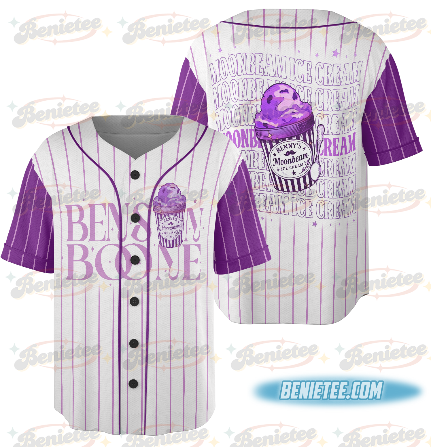 Benson Boone Moonbeam Ice Cream Two-Side Jersey America Heart Tour, Benson Boone Concert Shirt, Mystical Magical shirt, Benson Boone Tee