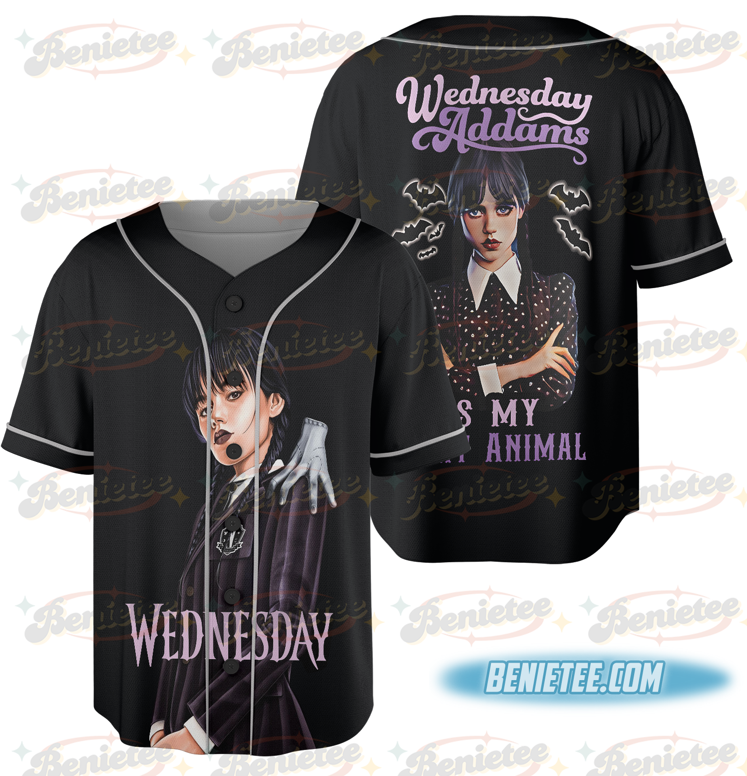 Wednesday Addams Is My Spirit Animal Baseball Jersey