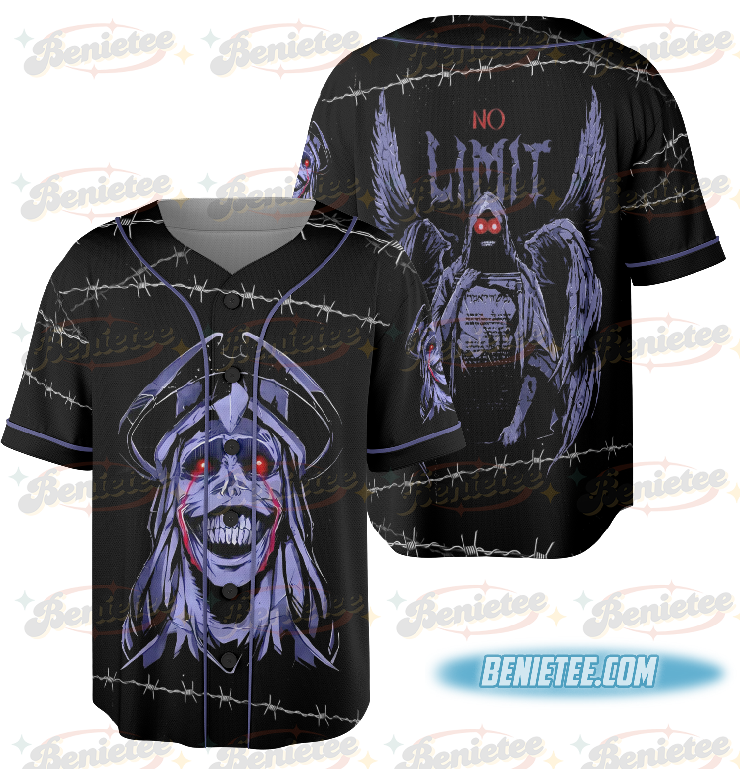 Statue of God Tee – Solo Leveling Washed Vintage Anime Baseball Jersey Unisex