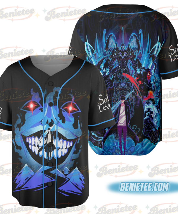 Solo Leveling Arise Jersey, Vintage Anime Hunter Tee, Distressed Gift for Fans, Retro Sung Jin-Woo Baseball Jersey for Men Women