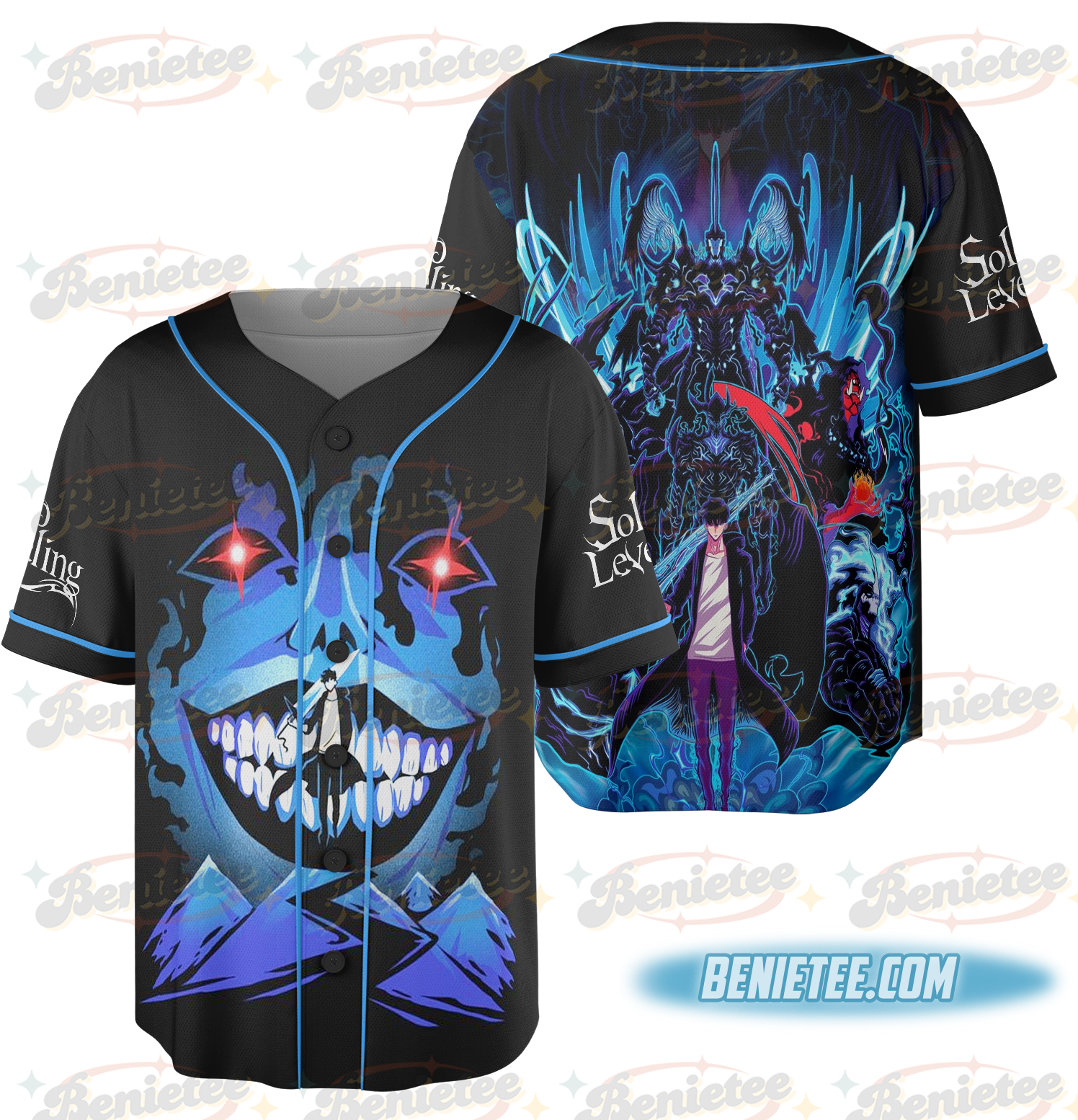 Solo Leveling Arise Jersey, Vintage Anime Hunter Tee, Distressed Gift for Fans, Retro Sung Jin-Woo Baseball Jersey for Men Women