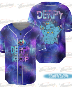 Name Derpy Tiger Baseball Jersey, Kpop Demon Hunters Jersey, Demon Hunters Merch, Mira, Rumi, Zoey Derpy Jersey, Gift for Huntrix fan