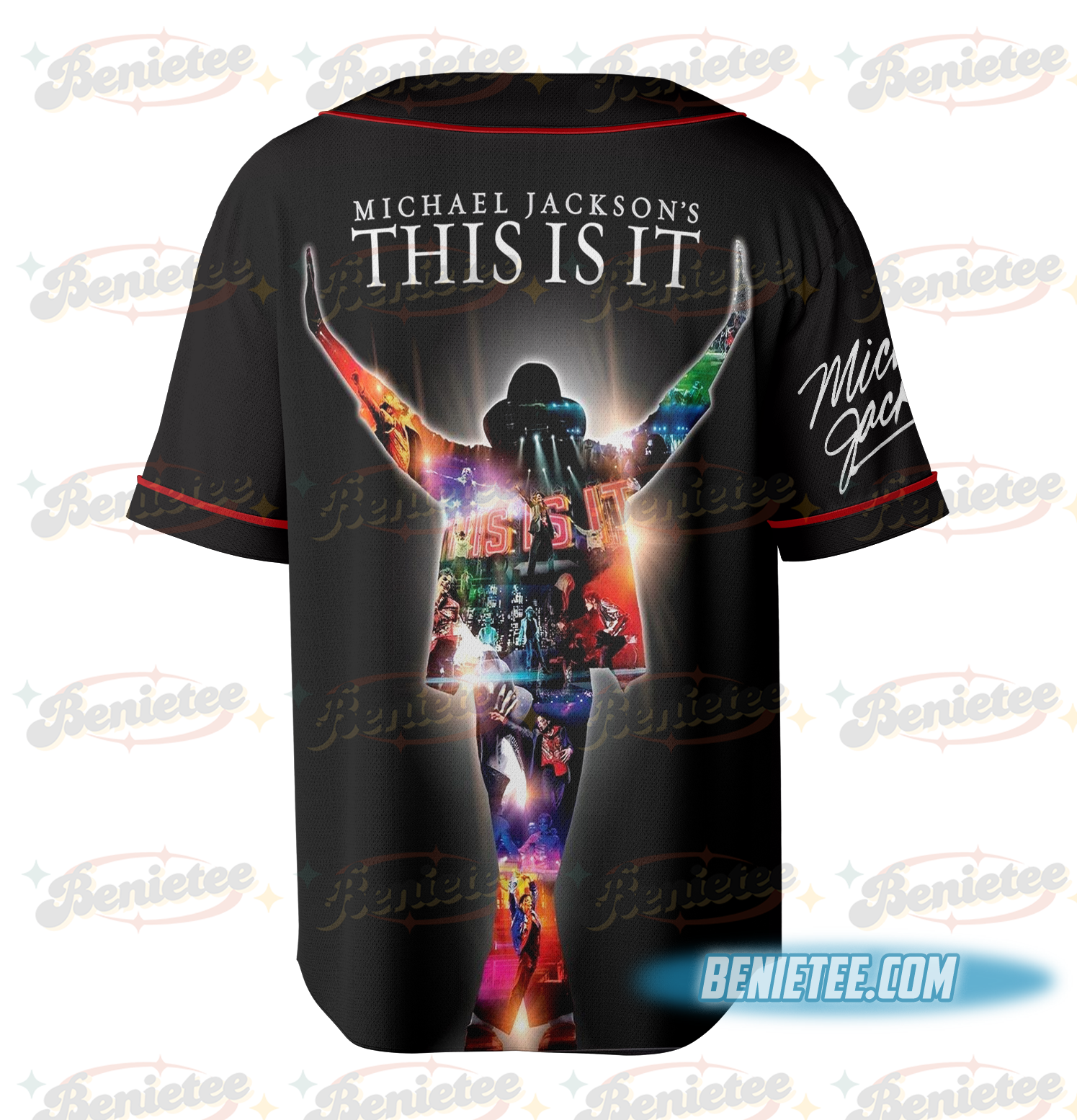 Michael Jackson Retro Jersey – King of Pop Graphic Tee, Vintage 80s Music Baseball Jersey, Oversized Jersey Unisex Gift Idea - Image 4