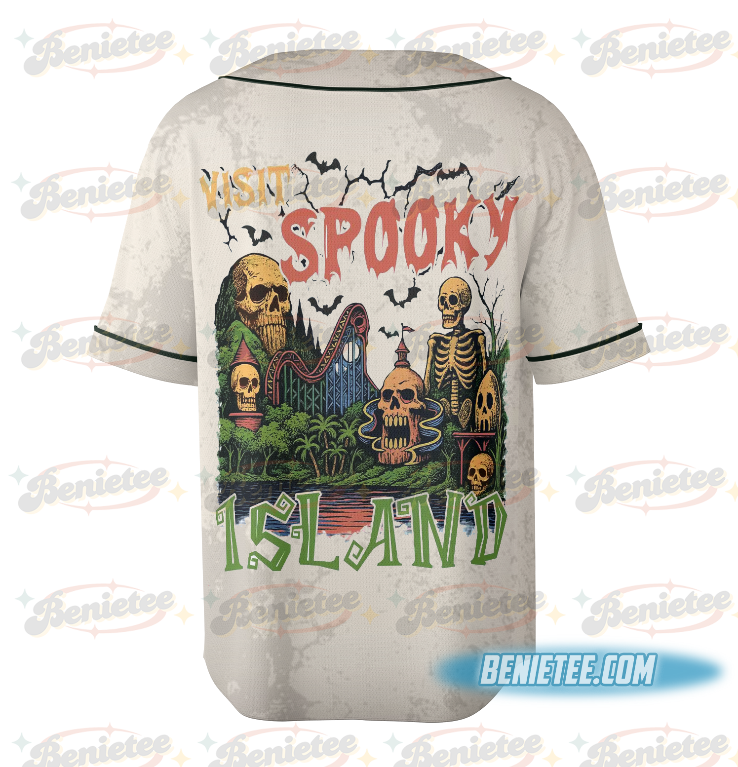 Spooky Island Jersey, Halloween Nostalgia, Retro Halloween, Halloween Shirt, Baggy - Image 4
