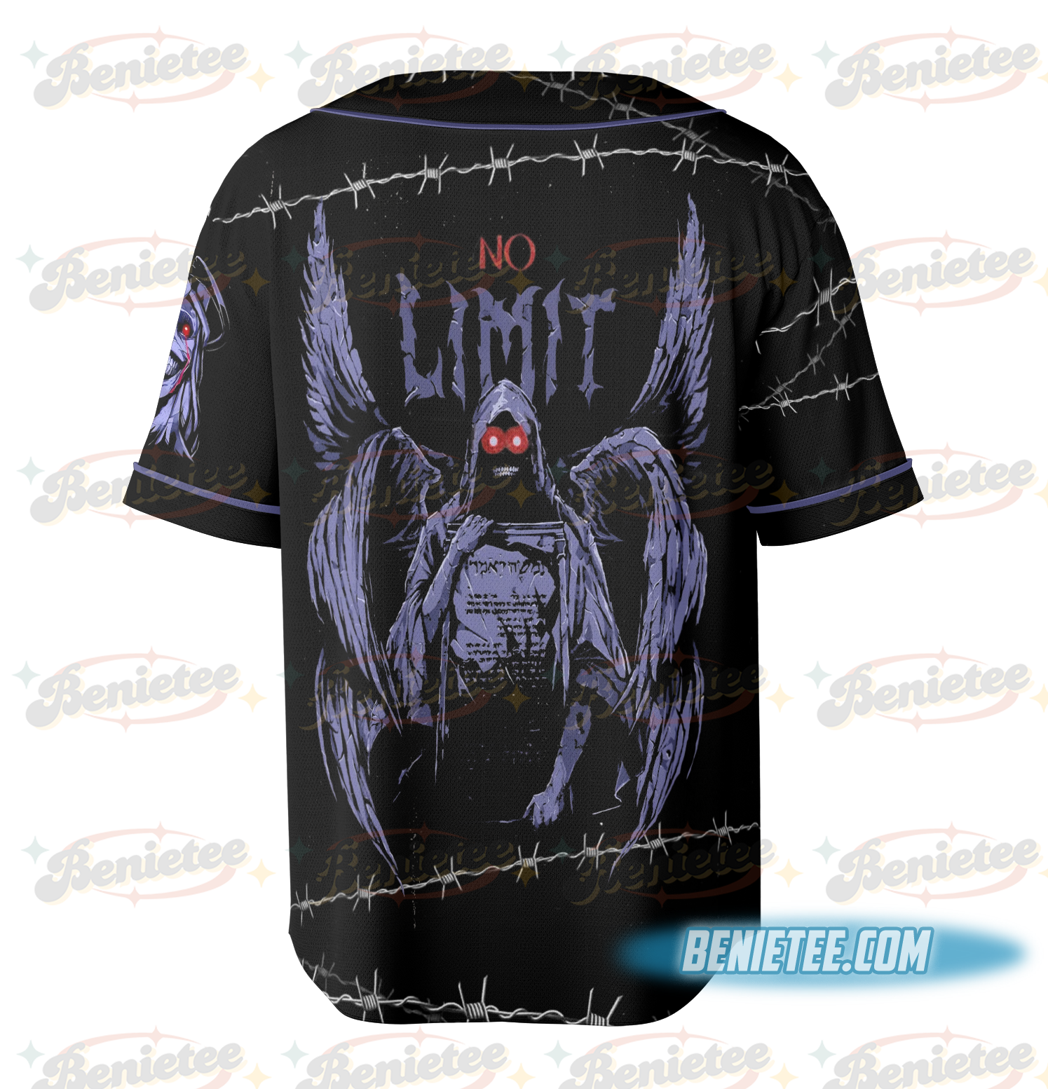 Statue of God Tee – Solo Leveling Washed Vintage Anime Baseball Jersey Unisex - Image 6