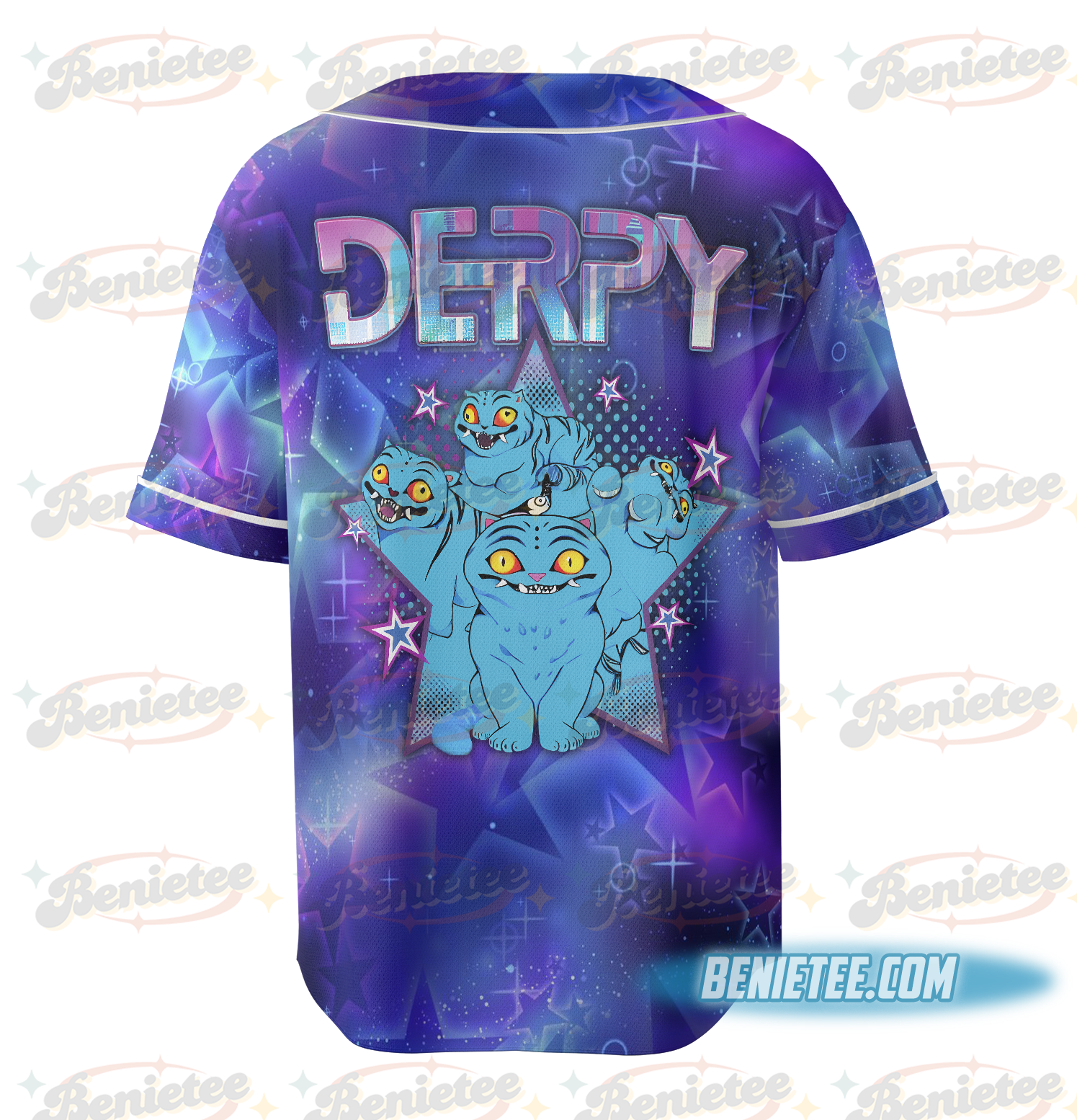 Name Derpy Tiger Baseball Jersey, Kpop Demon Hunters Jersey, Demon Hunters Merch, Mira, Rumi, Zoey Derpy Jersey, Gift for Huntrix fan - Image 4