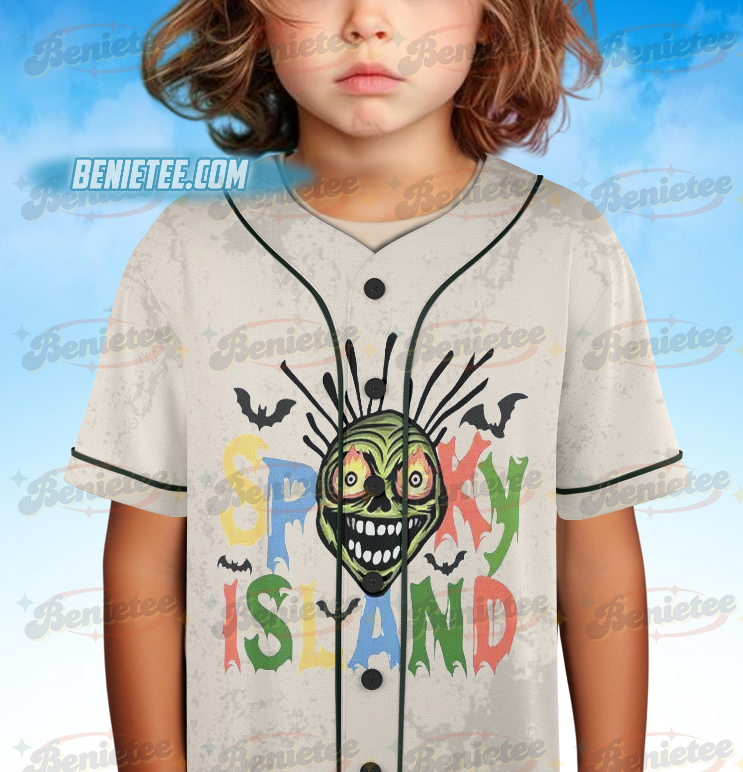 Spooky Island Jersey, Halloween Nostalgia, Retro Halloween, Halloween Shirt, Baggy - Image 5