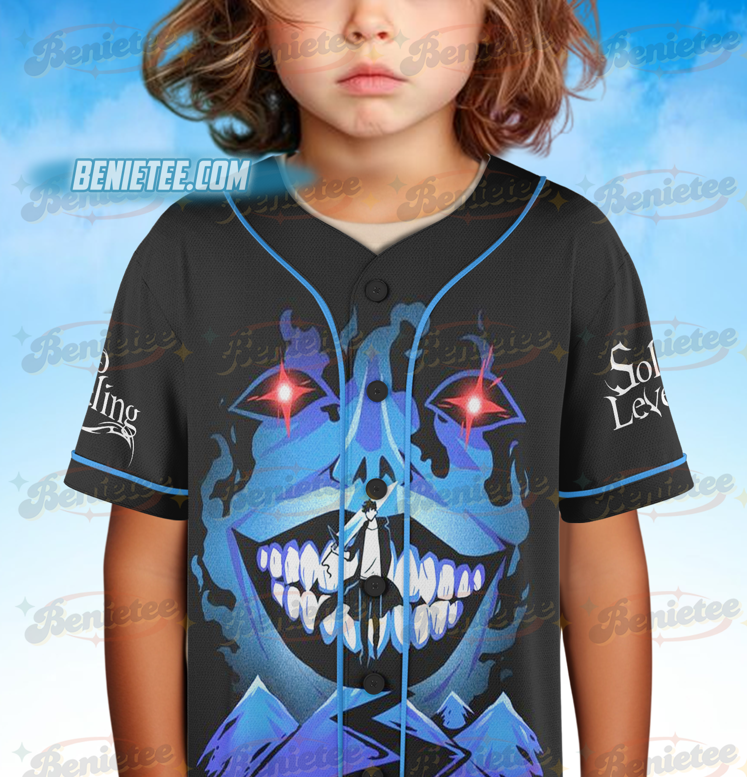 Solo Leveling Arise Jersey, Vintage Anime Hunter Tee, Distressed Gift for Fans, Retro Sung Jin-Woo Baseball Jersey for Men Women - Image 5