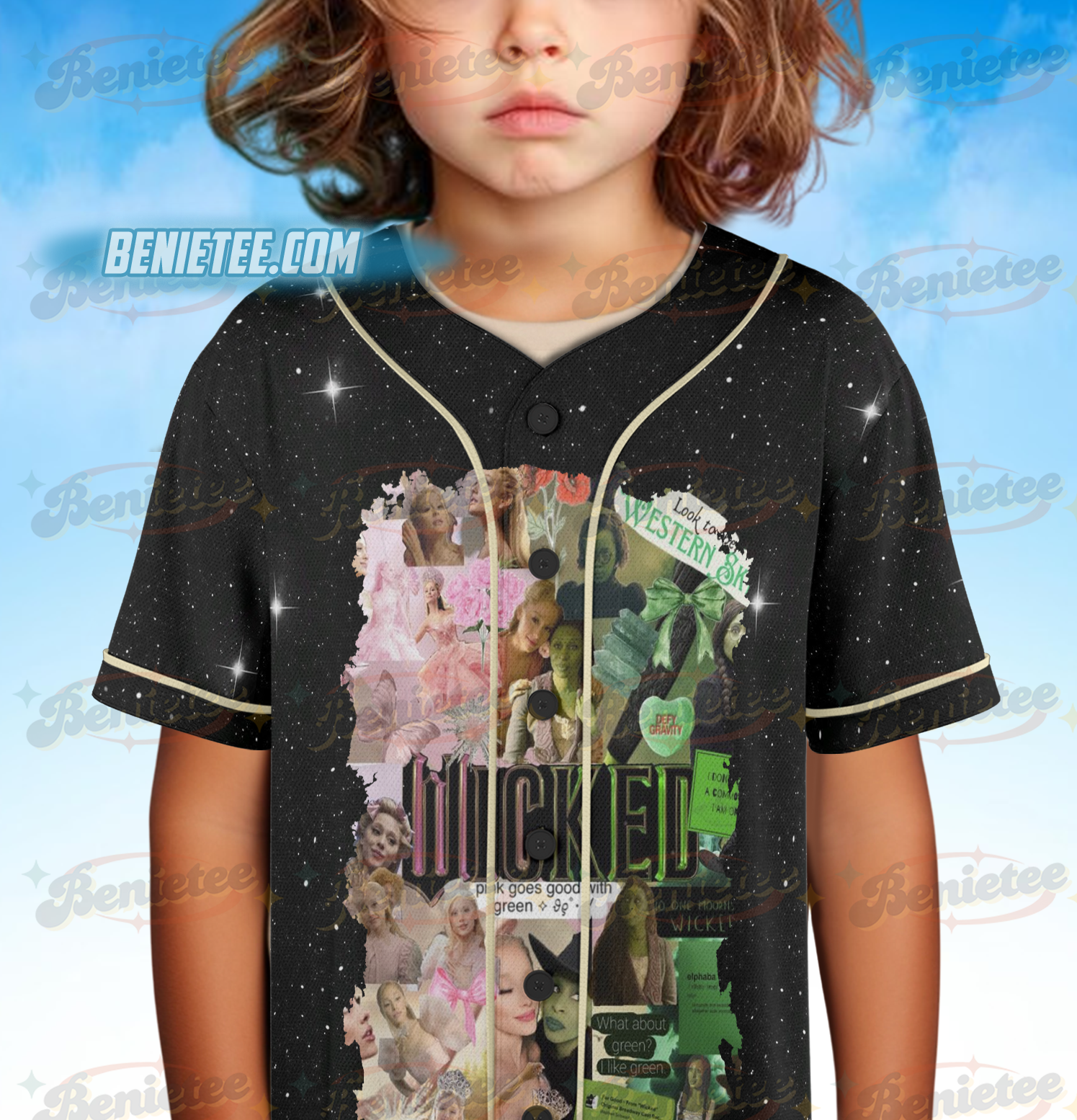 Wicked Defying Gravity Baseball Jersey, Movie Baseball Jersey - Image 6