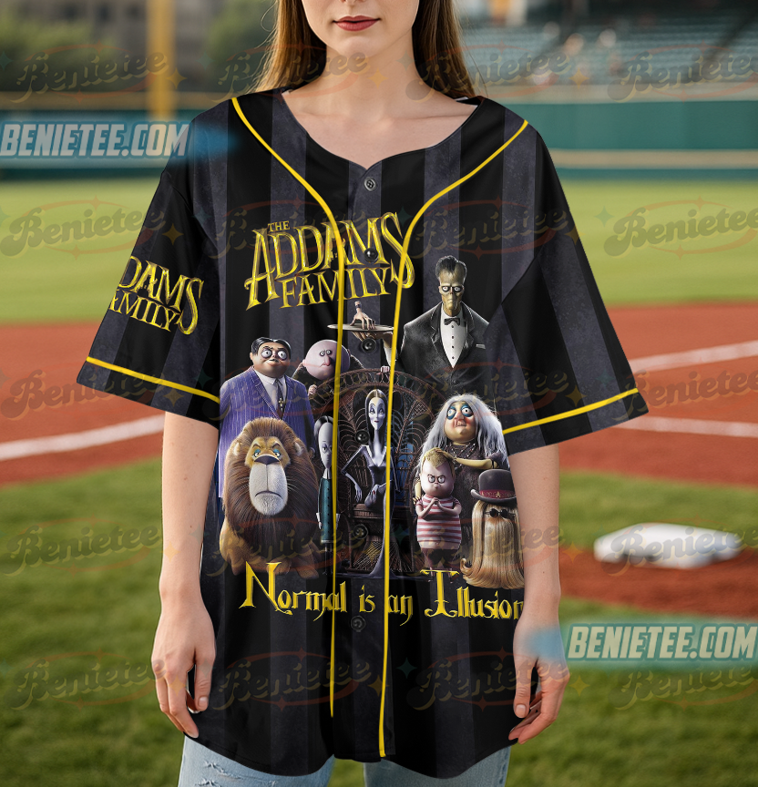 The Addams Family Tombstones Factory Baseball Jersey - Image 5