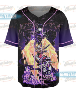 Alternative view of Sung Jin-woo x Cha Hae-in Baseball Jersey, Solo leveling Jersey