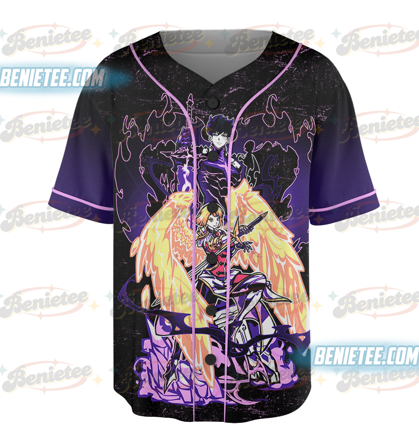 Sung Jin-woo x Cha Hae-in Baseball Jersey, Solo leveling Jersey - Image 2