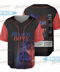 Benson Boone American Heart World Tour Baseball Jersey Men/Women Streetwear Jersey Shirt Short Sleeve