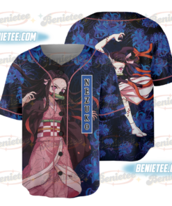 Nezuko Baseball Jersey - Blue Spider Lily