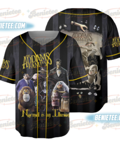 The Addams Family Tombstones Factory Baseball Jersey