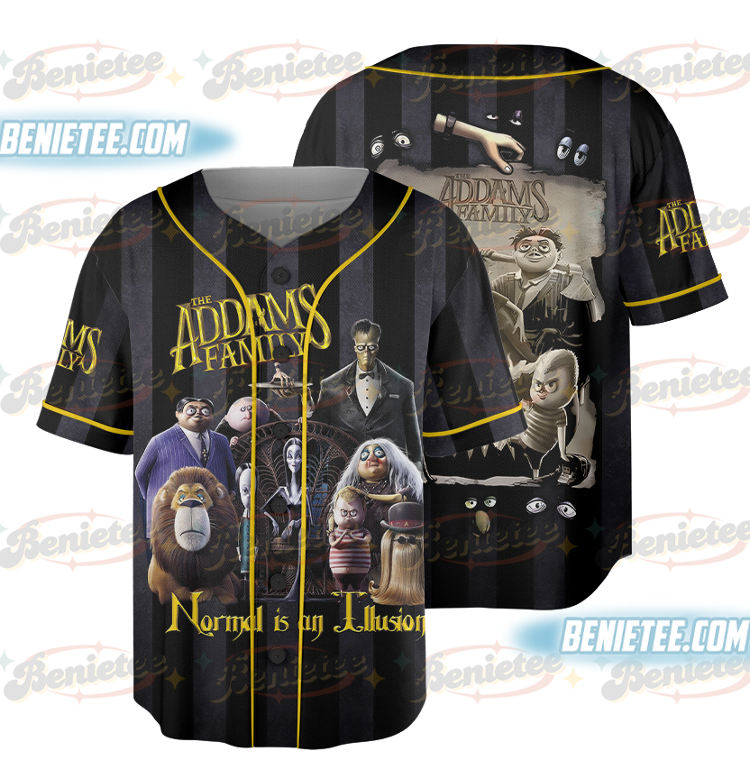 The Addams Family Tombstones Factory Baseball Jersey