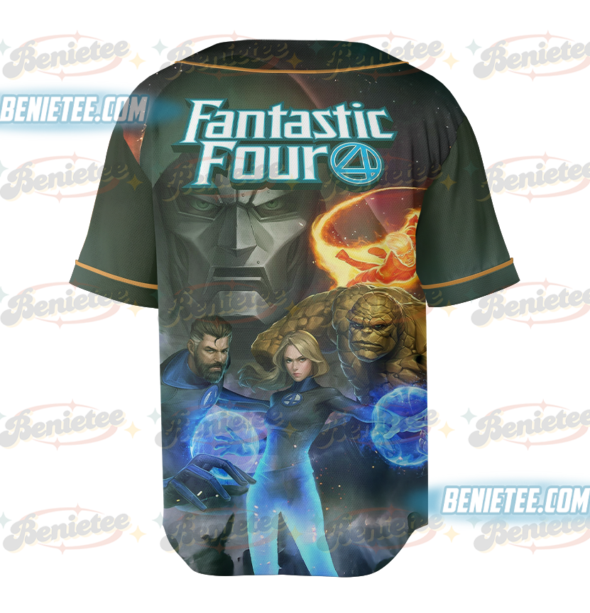Fantastic Four Baseball Jersey, Doctor Doom Jersey - Image 3