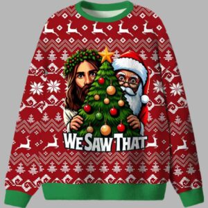 Alternative view of We Saw That Ugly Christmas Sweater - gullprint.com