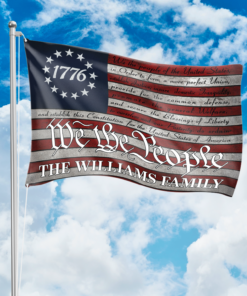 We the People - 250 Years America Anniversary Custom Family Name House Flag