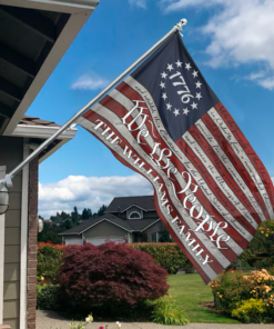 Alternative view of We the People - 250 Years America Anniversary Custom Family Name House Flag