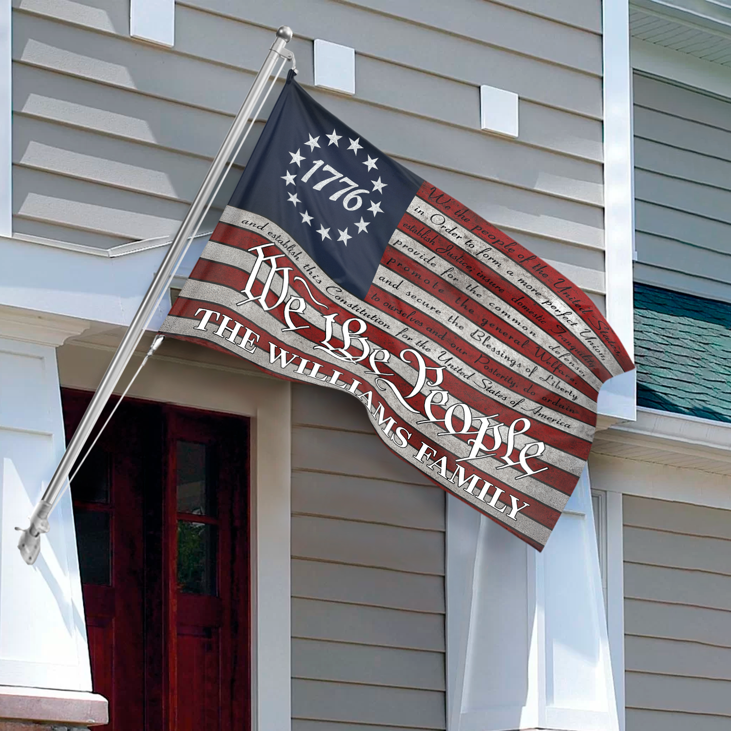 We the People - 250 Years America Anniversary Custom Family Name House Flag CH07 899146 - Image 4