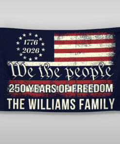 We The People 250 Years Of Freedom Double-Sided House Flag