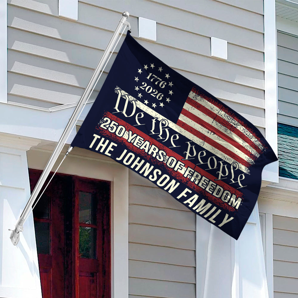 We The People 250 Years Of Freedom Double-Sided House Flag TH10 894553 - Image 3