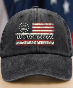 We The People 250 Years Of Freedom Washed Denim Baseball Cap