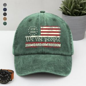 Alternative view of We The People 250 Years Of Freedom Washed Denim Baseball Cap TH10 894557