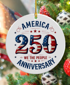 We The People America 250th Anniversary Ceramic Ornament