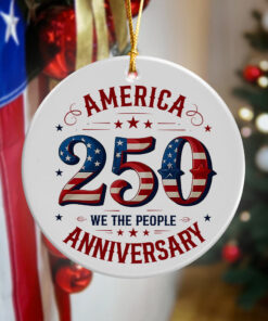 Alternative view of We The People America 250th Anniversary Ceramic Ornament
