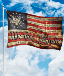 Alternative view of We The People Flag America 250th Anniversary House Flag