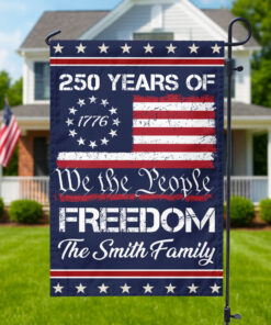 Alternative view of We The People Freedom Personalized Garden Flag