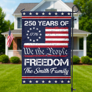 Alternative view of We The People Freedom Personalized Garden Flag HA75 897440