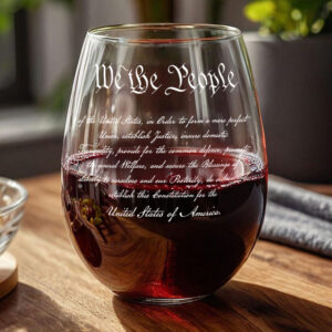 Alternative view of We The People Sympathy Quote For 250 Years of Freedom Wine Glass LM32 895485