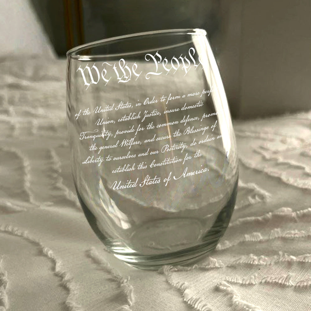 We The People Sympathy Quote For 250 Years of Freedom Wine Glass - Image 6