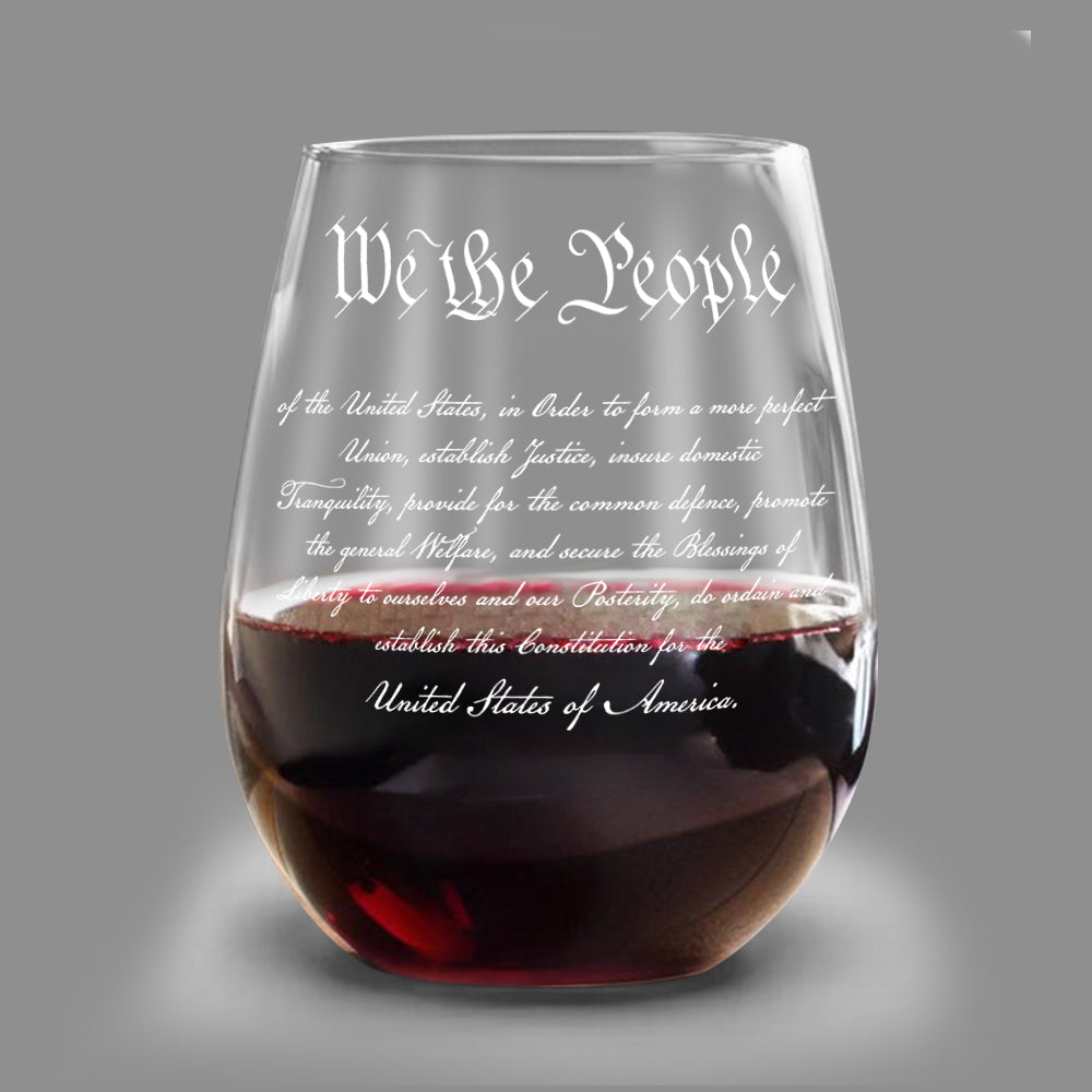 We The People Sympathy Quote For 250 Years of Freedom Wine Glass - Image 4