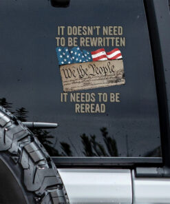 We The People US Flag Car Window Decal Sticker