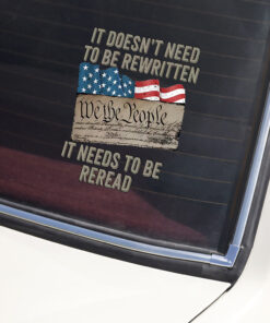 Alternative view of We The People US Flag Car Window Decal Sticker