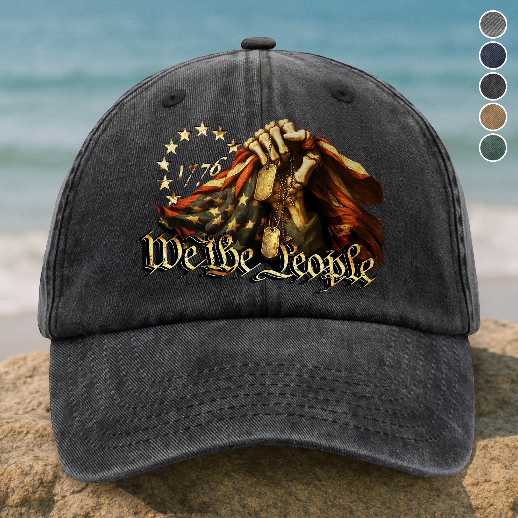 We The People Washed Denim Baseball Cap HO82 N369 894944 - Image 6