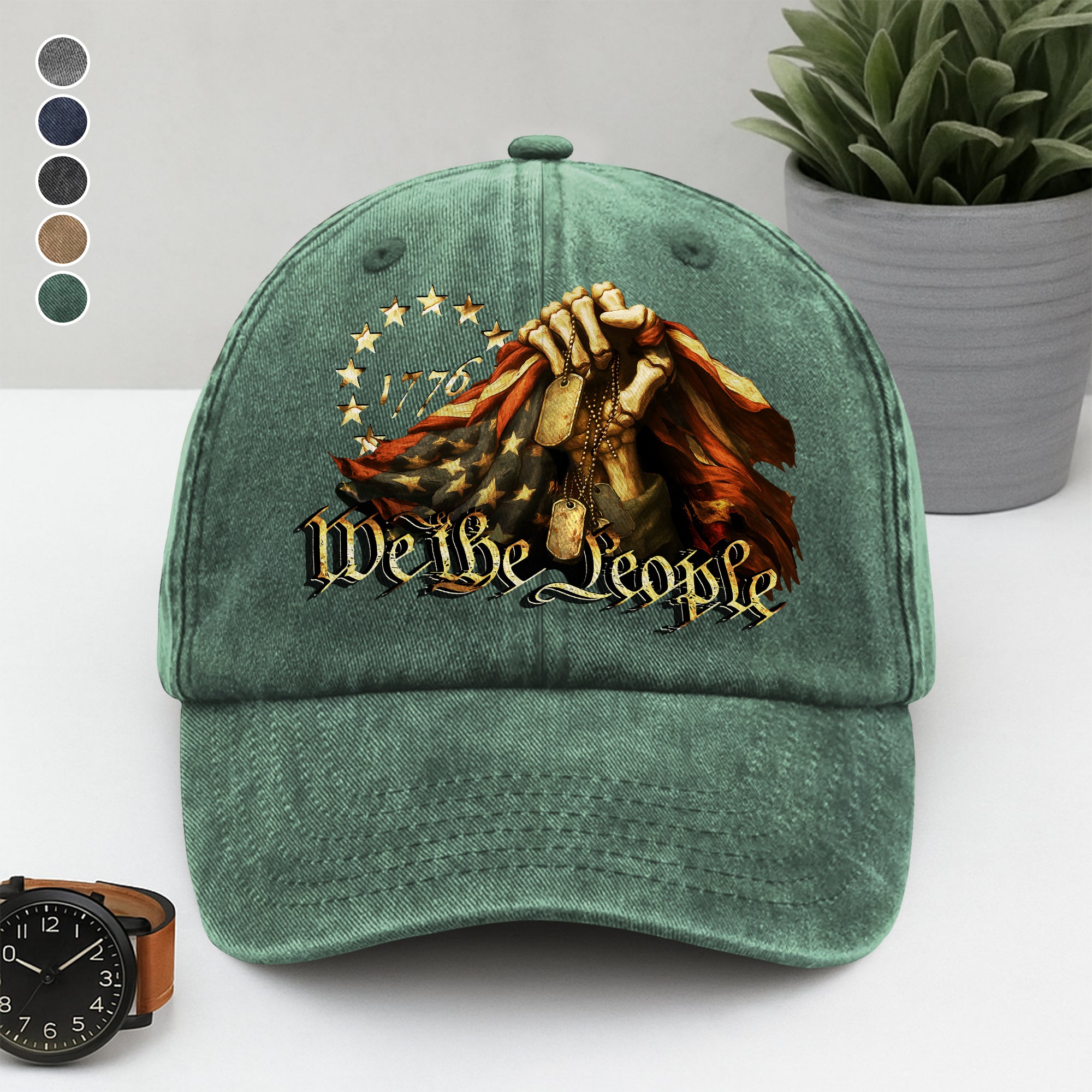 We The People Washed Denim Baseball Cap HO82 N369 894944 - Image 7
