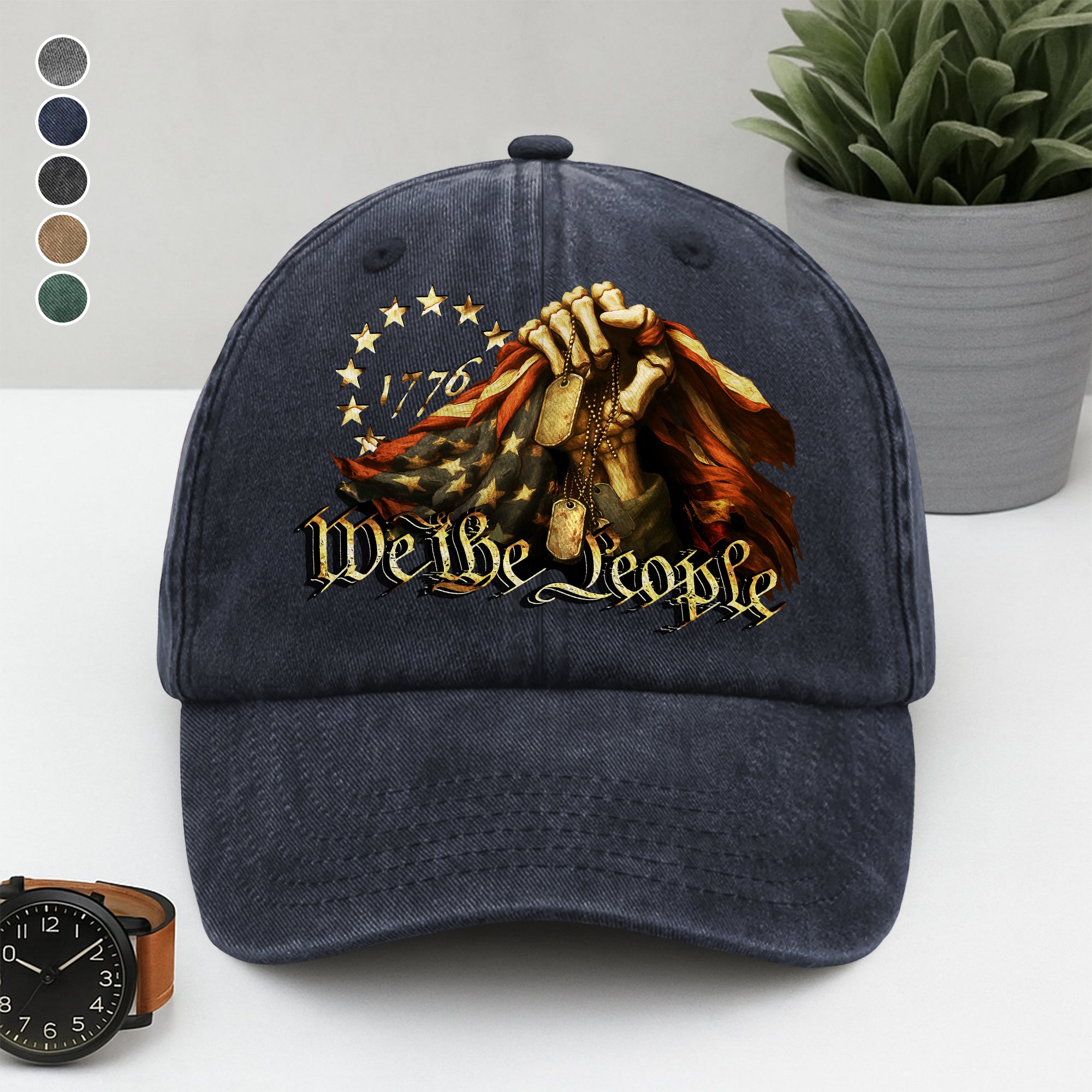 We The People Washed Denim Baseball Cap HO82 N369 894944 - Image 3