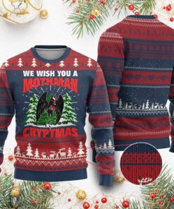 We Wish You A Mothman Cryptmas Ugly Christmas Sweater