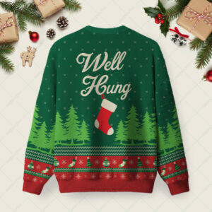 Alternative view of Well Hung Ugly Christmas Fuzzy Fleece Sweatshirt