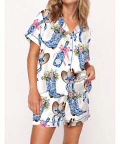 Western Coastal Cowgirl Pajama Set For Women