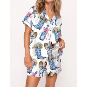 Western Coastal Cowgirl Pajama Set For Women