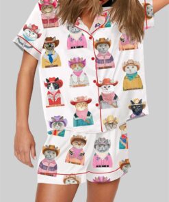 Alternative view of Western Cowboy Cats Cat Lovers Pajama Set