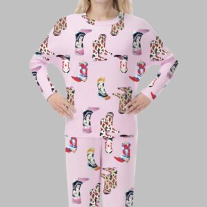 Western Cowgirl Thick Stretchy Pajama Set For Women