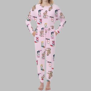 Alternative view of Western Cowgirl Thick Stretchy Pajama Set For Women